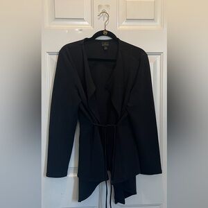 Worthingtons Womens Draped
Blazer Collarless Belted
Wrap Waist Tie Black XL